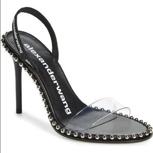 Alexander Wang Nova Stud Clear Sandal 36.5